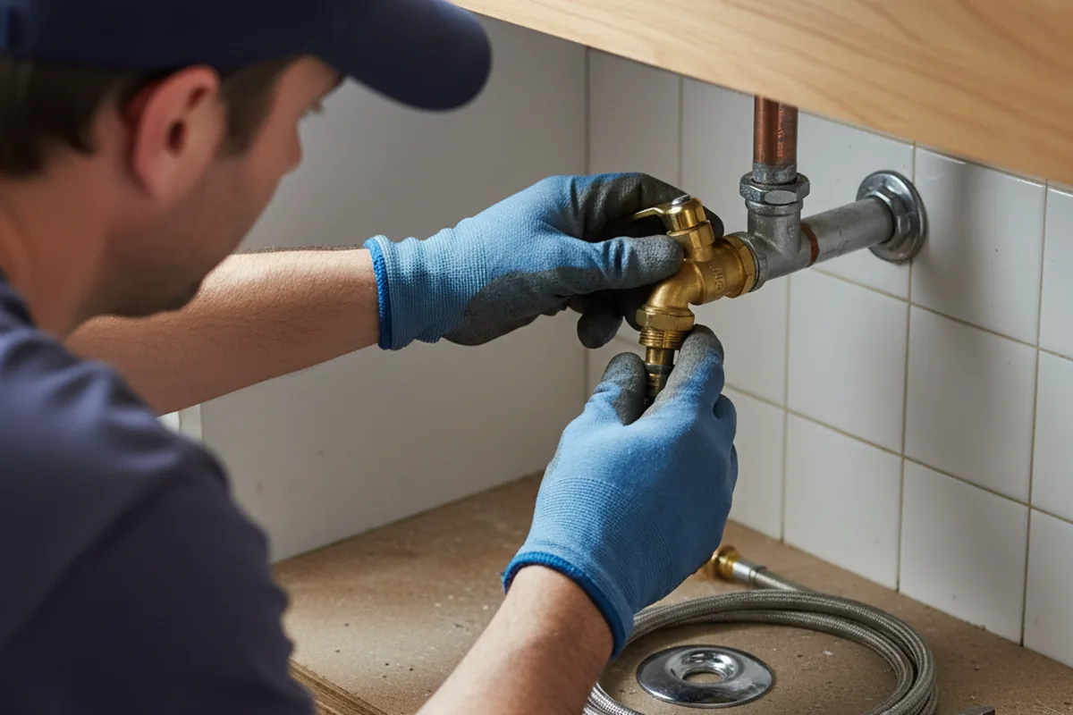 Shutoff valve and fitting work during Faucet and Fixture Repair in Westminster